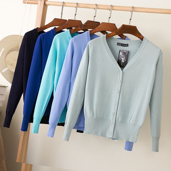 new fashion long sleeve women casual females v-neck solid color womens single breasted cardigan female elegant sweaters lady, White;black
new fashion long sleeve women casual females v-neck solid color womens single breasted cardigan female elegant sweaters lady, White;black