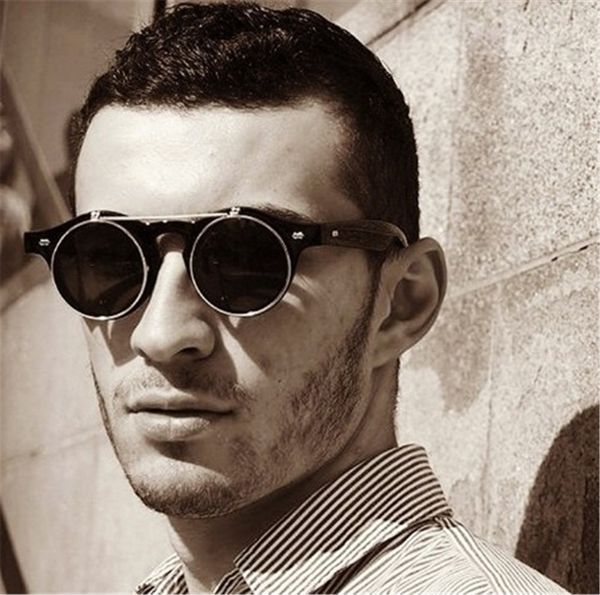 fashion vintage round steampunk flip up sunglasses classic double layer clamshell design sun glasses oculos de sol polarized for, White;black
fashion vintage round steampunk flip up sunglasses classic double layer clamshell design sun glasses oculos de sol polarized for, White;black