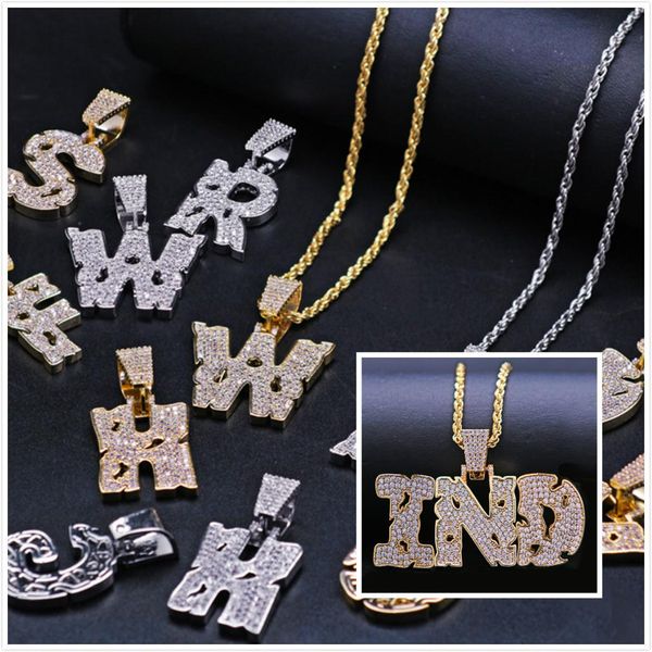 new luxury designer diamond a-z initial letter custom name pendant necklace iced out cz 18k gold plated hiphop diy jewelry for men women, Silver
new luxury designer diamond a-z initial letter custom name pendant necklace iced out cz 18k gold plated hiphop diy jewelry for men women, Silver