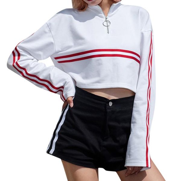 chamsgend new arrival fashion womens small turtleneck ribbon striped zipper short woman sweatshirt 2018 c30830, Black
chamsgend new arrival fashion womens small turtleneck ribbon striped zipper short woman sweatshirt 2018 c30830, Black