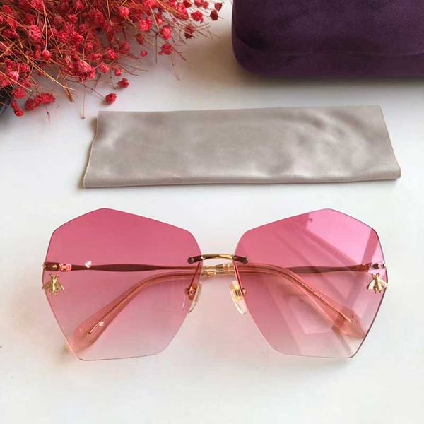 gg0317 little bee red fashion brand sunglasses designer men and women frameless uv400 lens gold plated color lens gold metal frame glasses, White;black
gg0317 little bee red fashion brand sunglasses designer men and women frameless uv400 lens gold plated color lens gold metal frame glasses, White;black