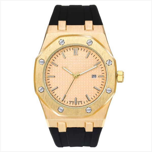fashion mens womens luxe watches 41mm rubber strap sapphire stainless steel quartz movement male watch casual sport wristwatches 17, Slivery;brown
fashion mens womens luxe watches 41mm rubber strap sapphire stainless steel quartz movement male watch casual sport wristwatches 17, Slivery;brown