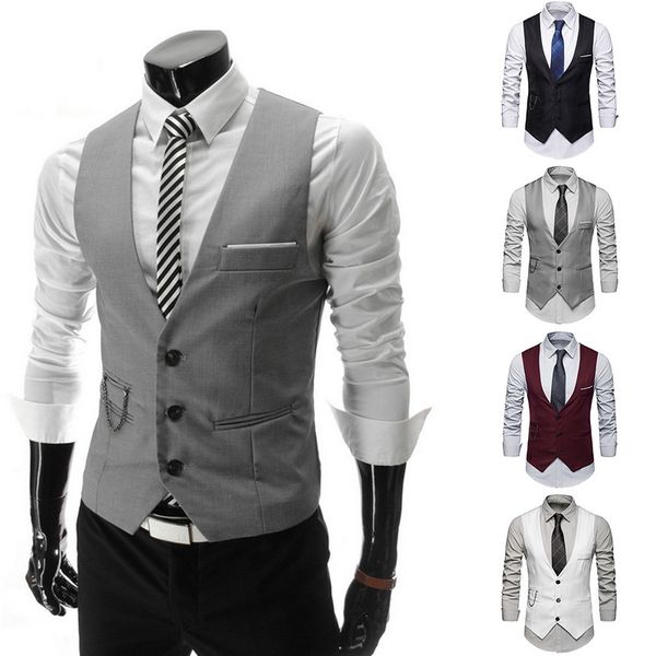 2019 new men dress vests for men slim fit mens suit vest male waistcoat gilet homme casual sleeveless formal business jacket, Black;white
2019 new men dress vests for men slim fit mens suit vest male waistcoat gilet homme casual sleeveless formal business jacket, Black;white