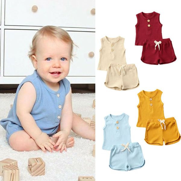 toddler kids baby girls boys clothes sleeveless vest button t-shirt shorts summer cute outfit set, White
toddler kids baby girls boys clothes sleeveless vest button t-shirt shorts summer cute outfit set, White