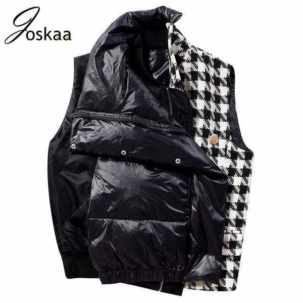 joskaa patchwork hit color asymmetrical vests female lapel collar sleeveless loose irregular women's vest fashion clothing, Black;white
joskaa patchwork hit color asymmetrical vests female lapel collar sleeveless loose irregular women's vest fashion clothing, Black;white