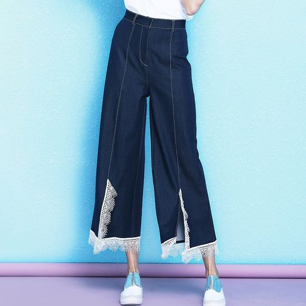 2019 summer new jeans women's fashion loose lace wide leg pants female high waist thin jeans women nw19b6117, Blue
2019 summer new jeans women's fashion loose lace wide leg pants female high waist thin jeans women nw19b6117, Blue