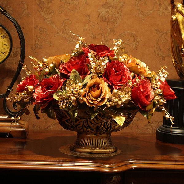 european luxury vase+artificial flower set ornament deskresin crafts decoration rose potted flower arrangement figurines art
european luxury vase+artificial flower set ornament deskresin crafts decoration rose potted flower arrangement figurines art