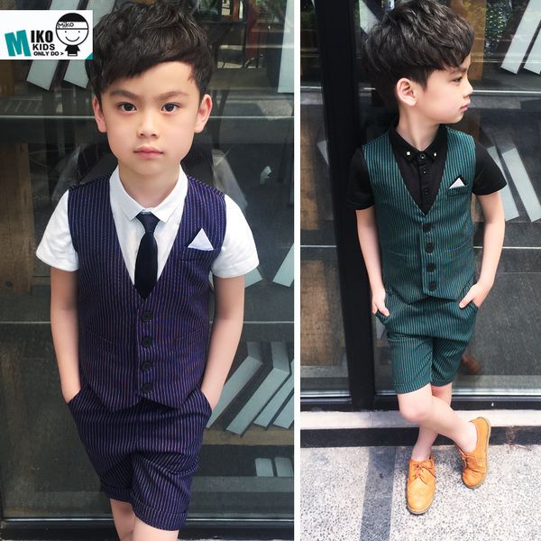 2020 summer children clothing sets formal dress boy wedding suits vest shorts kids school outfit striped big boy clothes costume, Black
2020 summer children clothing sets formal dress boy wedding suits vest shorts kids school outfit striped big boy clothes costume, Black