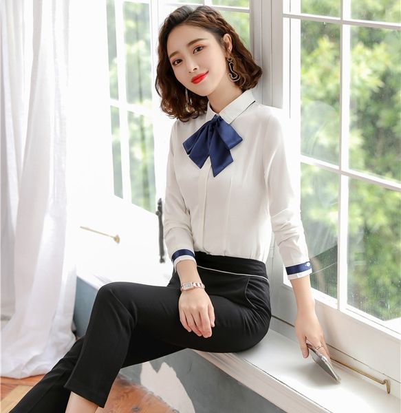 spring fall 2 piece sets women business suits with pant and set ladies white blouses & shirts office uniform style
spring fall 2 piece sets women business suits with pant and set ladies white blouses & shirts office uniform style