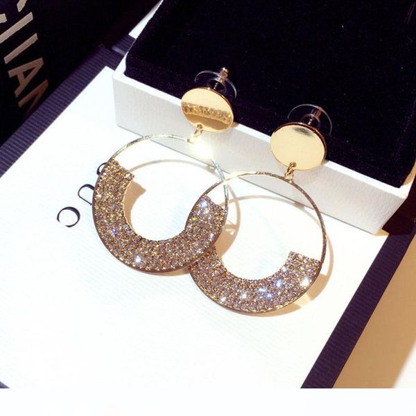 роскошные алмазный хооп серьги моды новые день золото стад валентина подарок личность роскошь для партии серьги, Golden;silver 
роскошные алмазный хооп серьги моды новые день золото стад валентина подарок личность роскошь для партии серьги, Golden;silver