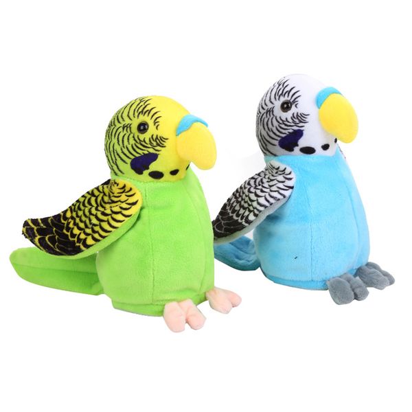 

New Cute Electric Recording Talking Animal Parrot Toy Repeating Swing Fan Wing Plush Animal Toy Electronic Bird Child Gift
