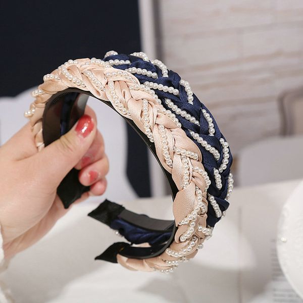 2.4cm wide temperament headband pearl twist braid baby hair bands with flowers hairdress hair style girl easy hebwv, Black;brown
2.4cm wide temperament headband pearl twist braid baby hair bands with flowers hairdress hair style girl easy hebwv, Black;brown