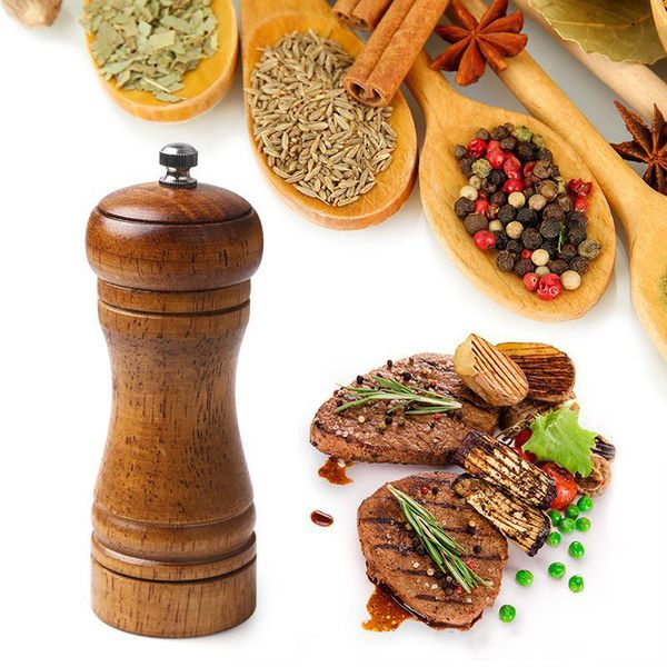 5 inch classical oak wood pepper spice salt corn mill grinder shaker set handheld seasoning mill grinder creative kitchen tools an3027
5 inch classical oak wood pepper spice salt corn mill grinder shaker set handheld seasoning mill grinder creative kitchen tools an3027