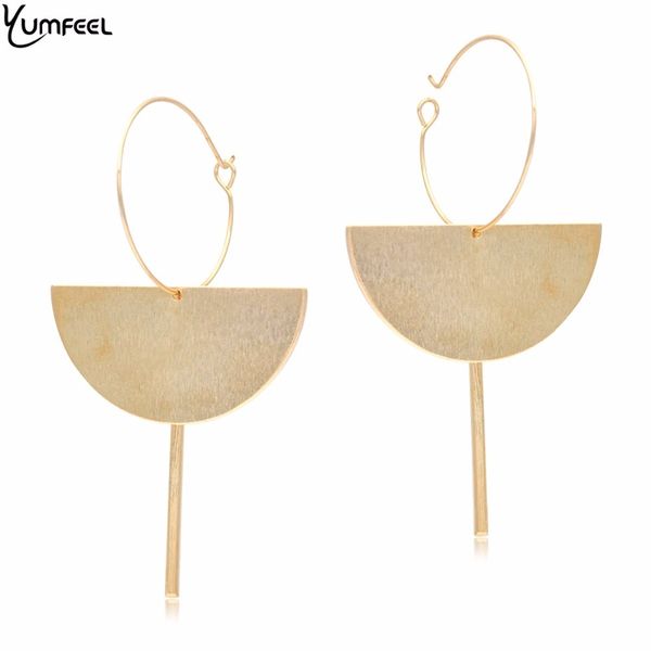 yumfeel brand metal fan shaped pendants hoop earrings for women brincos gold color earrings, Golden
yumfeel brand metal fan shaped pendants hoop earrings for women brincos gold color earrings, Golden