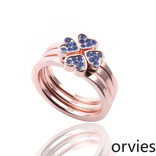 2020 designer lucky grass love diamond three-piece ring electroplating rose gold heart ring, Silver
2020 designer lucky grass love diamond three-piece ring electroplating rose gold heart ring, Silver