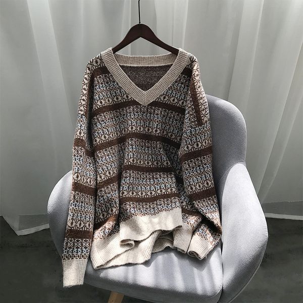 2019 women sweater and pullovers v-neck long sleeve striped knitted women sweater autumn pullovers femme tricot pull femme, White;black
2019 women sweater and pullovers v-neck long sleeve striped knitted women sweater autumn pullovers femme tricot pull femme, White;black