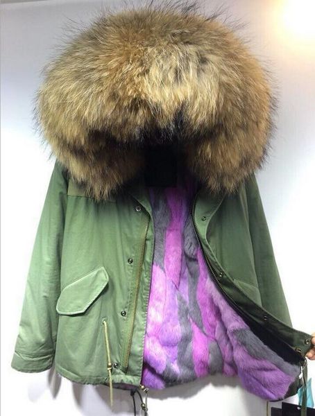 discount natural brown raccoon fur trim meifeng brand violet rabbit fur lining army green canvas mini women parkas, Black
discount natural brown raccoon fur trim meifeng brand violet rabbit fur lining army green canvas mini women parkas, Black