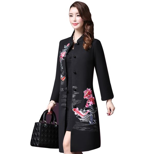 vintage embroidered flowers wool coat women 2018 autumn winter new elegant single breasted plus size 5xl lady wool coat lf765, Black
vintage embroidered flowers wool coat women 2018 autumn winter new elegant single breasted plus size 5xl lady wool coat lf765, Black
