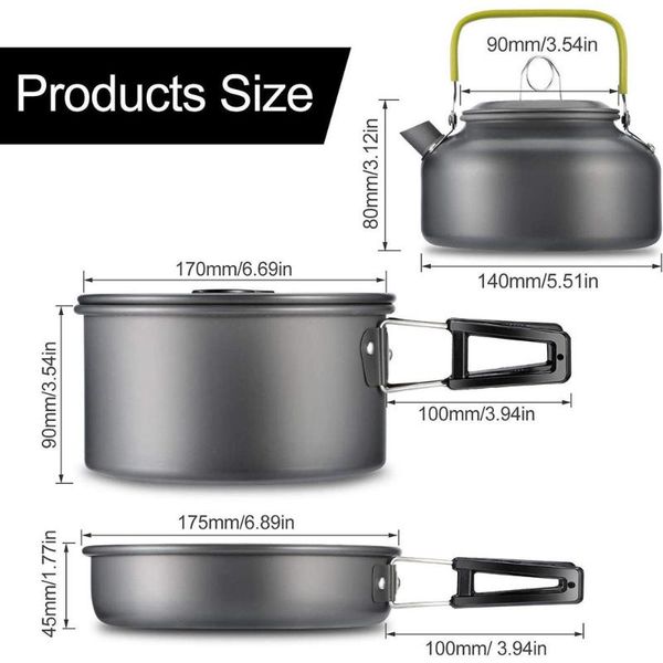 camp kitchen camping outdoor tableware kettle pot cookware set aluminum nonstick portable cookset cooking pan bowl for hiking bbq picnic
camp kitchen camping outdoor tableware kettle pot cookware set aluminum nonstick portable cookset cooking pan bowl for hiking bbq picnic