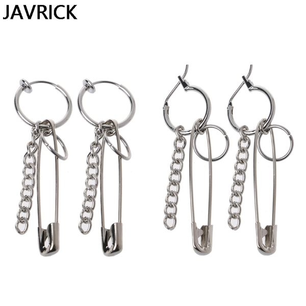 safety pin shape geometry long chain tassel irregular earrings korean jewelry, Silver
safety pin shape geometry long chain tassel irregular earrings korean jewelry, Silver
