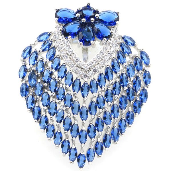 49x38mm делюкс большой размер создано tanzanite natural cz женщины подарок серебряный кулон, Silver
49x38mm делюкс большой размер создано tanzanite natural cz женщины подарок серебряный кулон, Silver