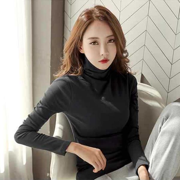 women long sleeve basic t-shirt autumn casual fashion turtleneck slim ladies soft stretch solid t shirts classic, White
women long sleeve basic t-shirt autumn casual fashion turtleneck slim ladies soft stretch solid t shirts classic, White