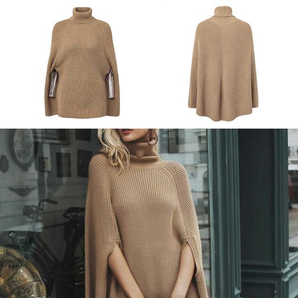 new fashion women knitted turtleneck cloak sweater women casual pullover autumn winter streetwear wild sweaters, Black
new fashion women knitted turtleneck cloak sweater women casual pullover autumn winter streetwear wild sweaters, Black