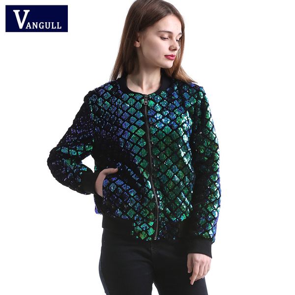 2019 vangull women sequin coat green bomber jacket spring autumn long sleeve streetwear zipper jacket preppy fashion casual coat, Black;brown
2019 vangull women sequin coat green bomber jacket spring autumn long sleeve streetwear zipper jacket preppy fashion casual coat, Black;brown
