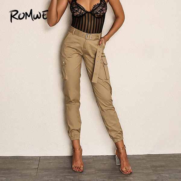 joyfunear pocket side elastic hem belted pants 2019 khaki spring autumn pants women tapered carrot mid waist trousers, Black;white
joyfunear pocket side elastic hem belted pants 2019 khaki spring autumn pants women tapered carrot mid waist trousers, Black;white
