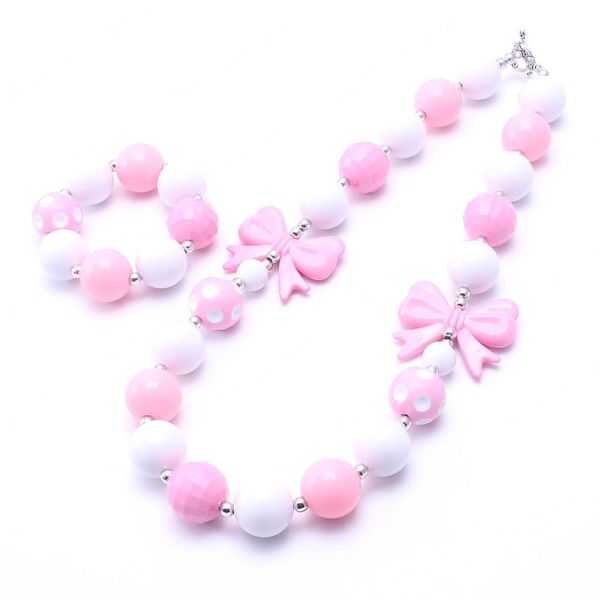 pink bow girls kids chunky necklace jewelry set fashion bubblegum necklace bracelets for baby child party gifts, Red;brown
pink bow girls kids chunky necklace jewelry set fashion bubblegum necklace bracelets for baby child party gifts, Red;brown
