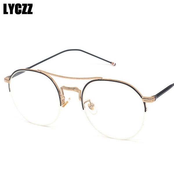 lyczz fashion fake glasses round metal glasses frame silver clear lens men women eyeglass frame nerd gold optical retro, Black
lyczz fashion fake glasses round metal glasses frame silver clear lens men women eyeglass frame nerd gold optical retro, Black