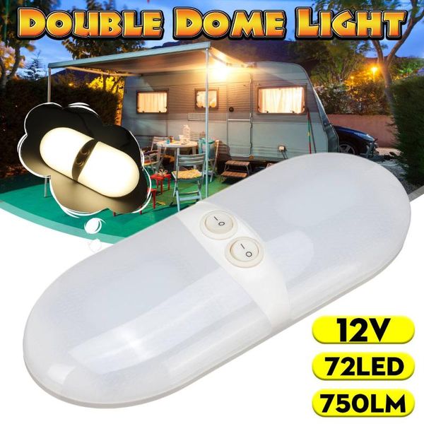1/2pcs 12v 72 led rv fixture ceiling trailer marine double dome light auto interior light reading white
1/2pcs 12v 72 led rv fixture ceiling trailer marine double dome light auto interior light reading white