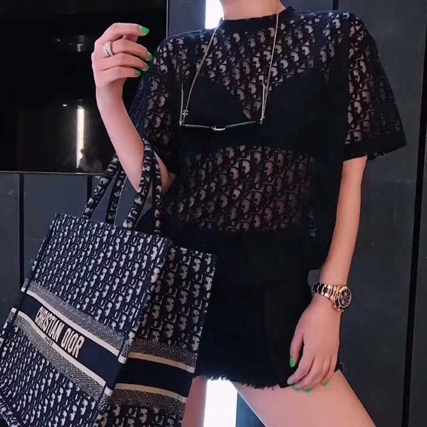 women letter hollow out blouse summer runway fashion round neck short sleeve oversized shirts party tees streetwear nightclub bar, White
women letter hollow out blouse summer runway fashion round neck short sleeve oversized shirts party tees streetwear nightclub bar, White