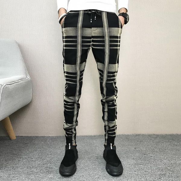 pantalon homme harem pants men 2020 season streetwear men's slim plaid casual pants social joggers mens business trousers, Black
pantalon homme harem pants men 2020 season streetwear men's slim plaid casual pants social joggers mens business trousers, Black