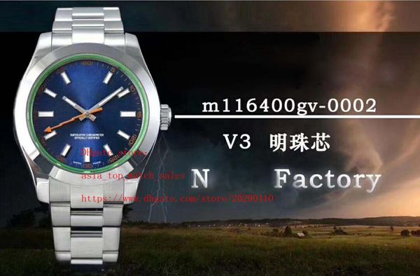 2019 n factory's latest products 116400 v3 pearl 2813 movement 40mm dial sapphire 2 style mechanical automatic men's watch, Slivery;brown
2019 n factory's latest products 116400 v3 pearl 2813 movement 40mm dial sapphire 2 style mechanical automatic men's watch, Slivery;brown