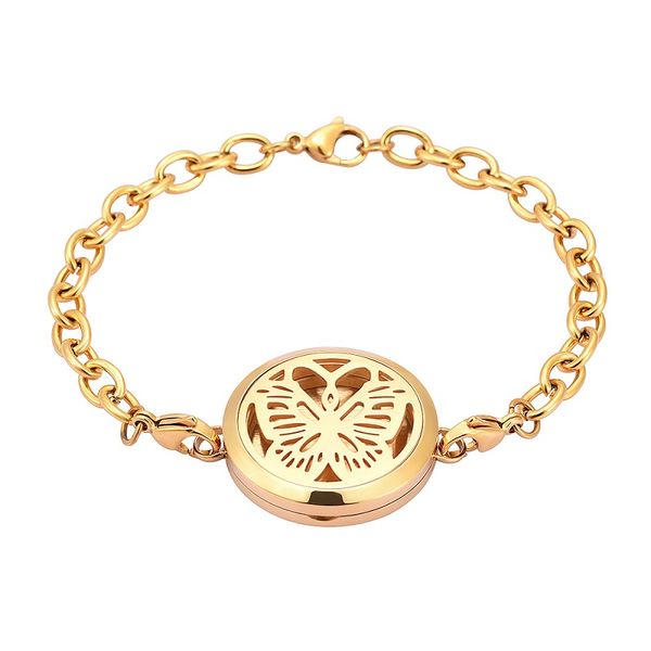 ijl3001 hollow butterfly stainless steel aromatherapy keepsake bracelet essential oils diffuser perfume 12 pads bracelet, Silver
ijl3001 hollow butterfly stainless steel aromatherapy keepsake bracelet essential oils diffuser perfume 12 pads bracelet, Silver