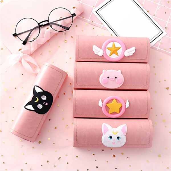 1 pcs creative cartoon frame glasses case pink cute student myopia glasses box portable sunglasses storage box, Silver
1 pcs creative cartoon frame glasses case pink cute student myopia glasses box portable sunglasses storage box, Silver