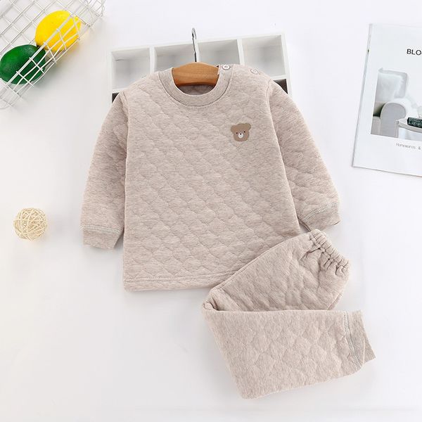 baby boy clothes toddler girl 1-6t children's cartoon bear pattern quilted thick warm casual three-layer thermal underwear set, White
baby boy clothes toddler girl 1-6t children's cartoon bear pattern quilted thick warm casual three-layer thermal underwear set, White