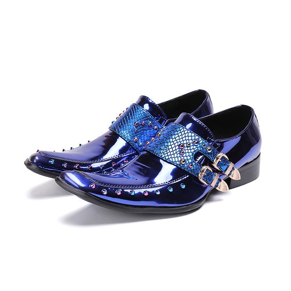 stylish rivets men shoes casual luxury genuine leather blue formal dress monk buckle straps wedding brogues shoes zapatos hombre, Black
stylish rivets men shoes casual luxury genuine leather blue formal dress monk buckle straps wedding brogues shoes zapatos hombre, Black