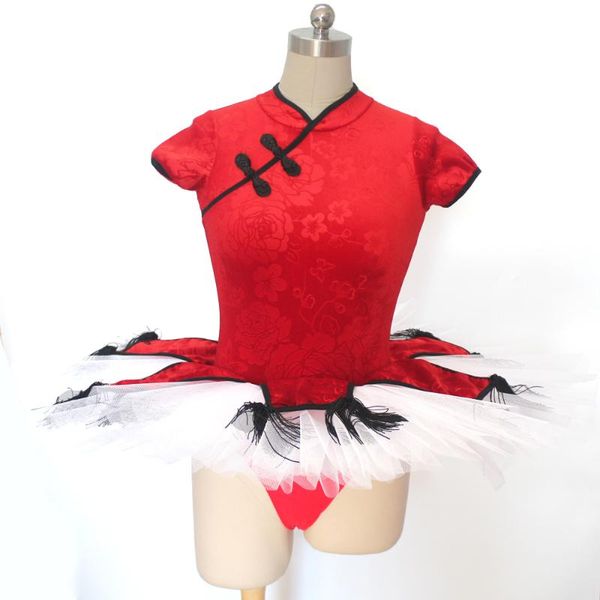 stage wear ballet tutu chinese style red with white velour bodice 4 layers of hard tulle undershorts, Black;red
stage wear ballet tutu chinese style red with white velour bodice 4 layers of hard tulle undershorts, Black;red