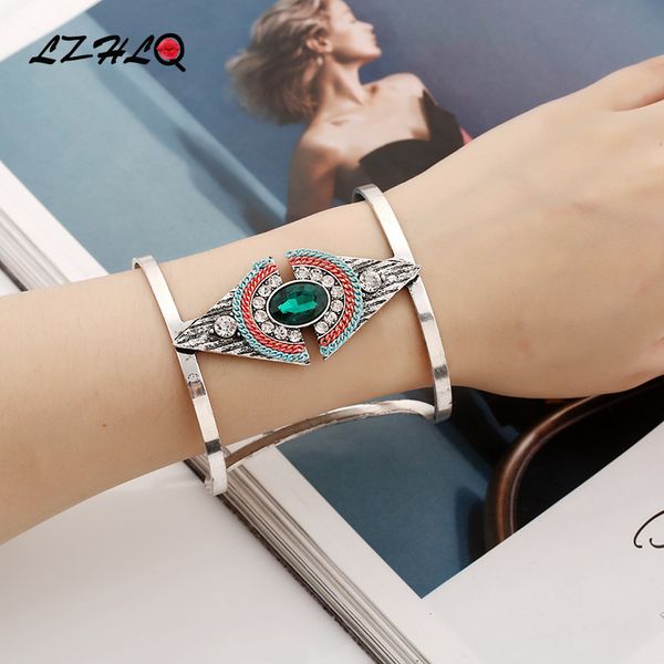 lzhlq 2019 new fashion women bangle bohemian rhinestone cuff bracelet ethnic style carving wide metal bangle adjustable bracelet, Black
lzhlq 2019 new fashion women bangle bohemian rhinestone cuff bracelet ethnic style carving wide metal bangle adjustable bracelet, Black