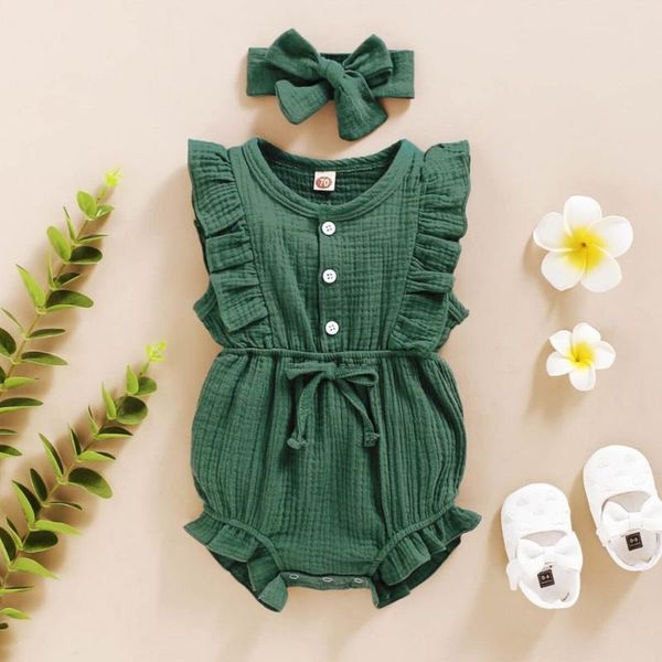 baby sleeveless ruffle button romper + hairband suit summer cotton comfortable gift ruffle button jumpsuit + headband s4, Blue
baby sleeveless ruffle button romper + hairband suit summer cotton comfortable gift ruffle button jumpsuit + headband s4, Blue