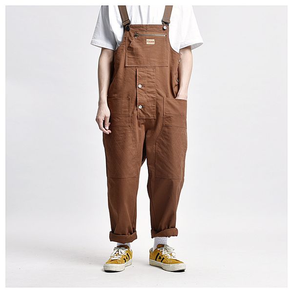 men's pants hip hop suspenders jumpsuits coveralls cotton multi-pockets buttons loose bib overalls baggy streetwear, Black
men's pants hip hop suspenders jumpsuits coveralls cotton multi-pockets buttons loose bib overalls baggy streetwear, Black