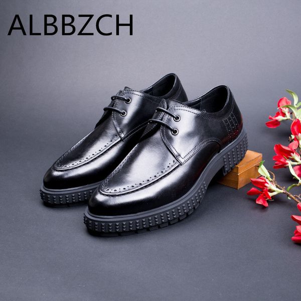 new men's genuine leather dress shoes men male business leisure fashion shoes thick-soled soft cow leather daily work man, Black
new men's genuine leather dress shoes men male business leisure fashion shoes thick-soled soft cow leather daily work man, Black