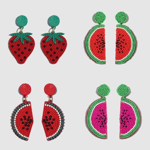 flatfoosie new trendy fruit boho beads drop dangle earrings for women enamel banana strawberry watermelon hanging earring girls, Silver
flatfoosie new trendy fruit boho beads drop dangle earrings for women enamel banana strawberry watermelon hanging earring girls, Silver
