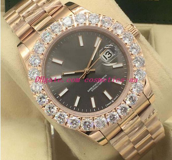 luxury watch 2 style bigger diamond watch 18k rose gold 43mm roman dial automatic fashion men's watches wristwatch, Slivery;brown
luxury watch 2 style bigger diamond watch 18k rose gold 43mm roman dial automatic fashion men's watches wristwatch, Slivery;brown