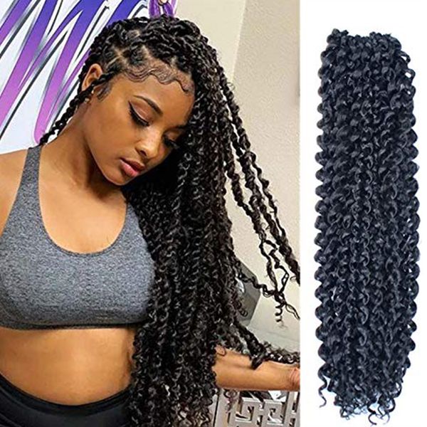 5pcs full head crochet braiding hair water wave 18 inch kanekalon synthetic crochet braids afro kinky curly hair extensions (1b, Black
5pcs full head crochet braiding hair water wave 18 inch kanekalon synthetic crochet braids afro kinky curly hair extensions (1b, Black