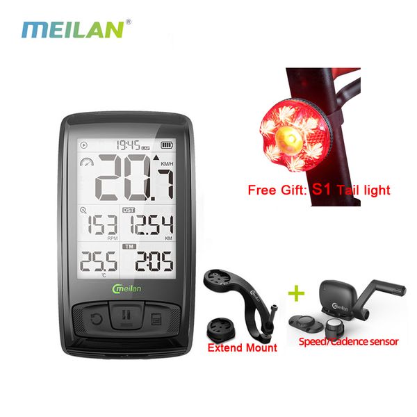 meilan m4 wireless bicycle computer bike speedometer with speed & cadence sensor can connect bluetooth ant+giyo m4
meilan m4 wireless bicycle computer bike speedometer with speed & cadence sensor can connect bluetooth ant+giyo m4