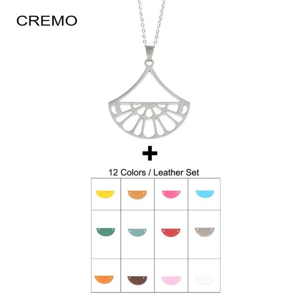 cremo chain necklace georgette fan pendant choker interchangeable leather charm essentielles necklace women necklaces & pendants, Silver
cremo chain necklace georgette fan pendant choker interchangeable leather charm essentielles necklace women necklaces & pendants, Silver