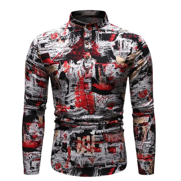 mens spring floral print shirts long sleeve designer casual turn down collar homme clothing fashion style casual apparel, White;black
mens spring floral print shirts long sleeve designer casual turn down collar homme clothing fashion style casual apparel, White;black
